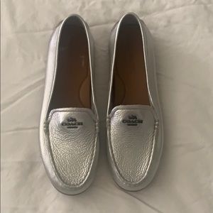 Silver loafers